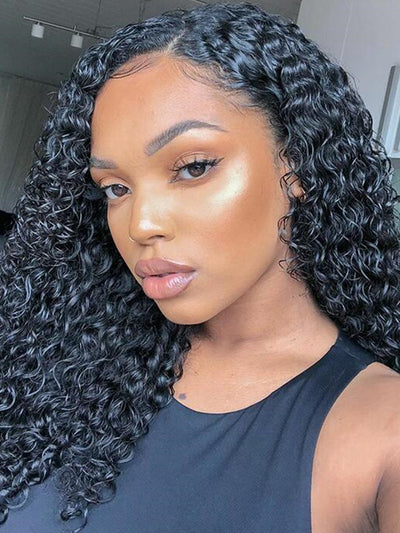 Doubleleafwig 150% 180% High Density Brazilian Human Hair Curly 360 Lace Frontal Wigs Dream HD Pre Plucked Hairline 13x6 Lace Frontal Wig MC55