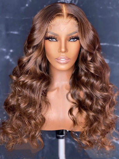 Doubleleafwig Body Wave Colored Wigs 13x4 Transparent Lace Front Wig Human Hair Lace Wigs For Women